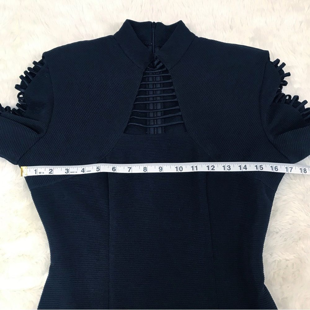 Vtg. 80s Joseph Ribkoff Dark Navy Form Fitting, Elegant, Artsy & Sexy🌹💕 - Picture 9 of 14